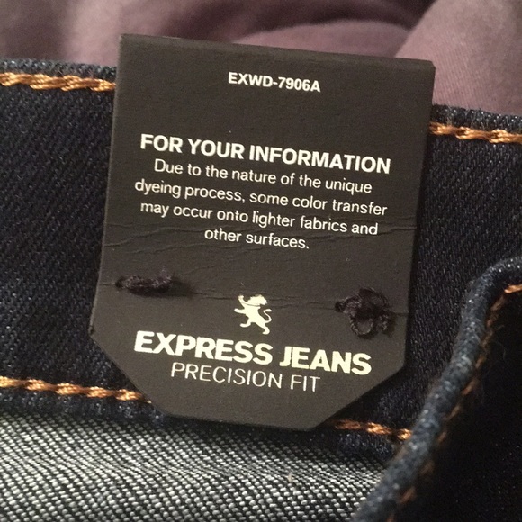 Express Dark, mid rise skinny jeans 2Short - Picture 2 of 6
